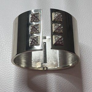 RHINESTONE ROMAN STUD EMBELLISHED METAL CUFF BRACELET BY VICTORIA'S SECRET
